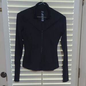 Black Long Sleeve Zip-Up Jacket